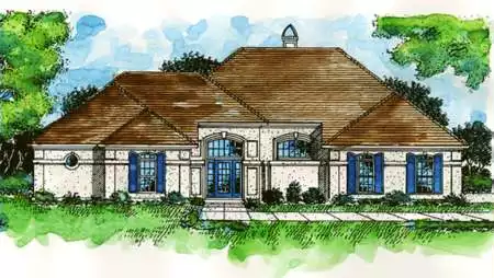 image of single story traditional house plan 1513